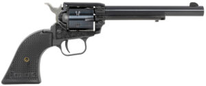 Heritage Mfg RR22MB6PG Rough Rider 22 LR/22 WMR 6 Shot, 6.50" Black Steel Barrel, Black Cerakote Zinc Alloy Frame, Black Cerakote Cylinder, Black Polymer Grip, Hammer/Thumb Safety, Exposed Hammer