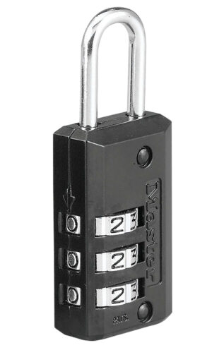 Master Lock 646D Combination Lock Open With Combination Black Steel