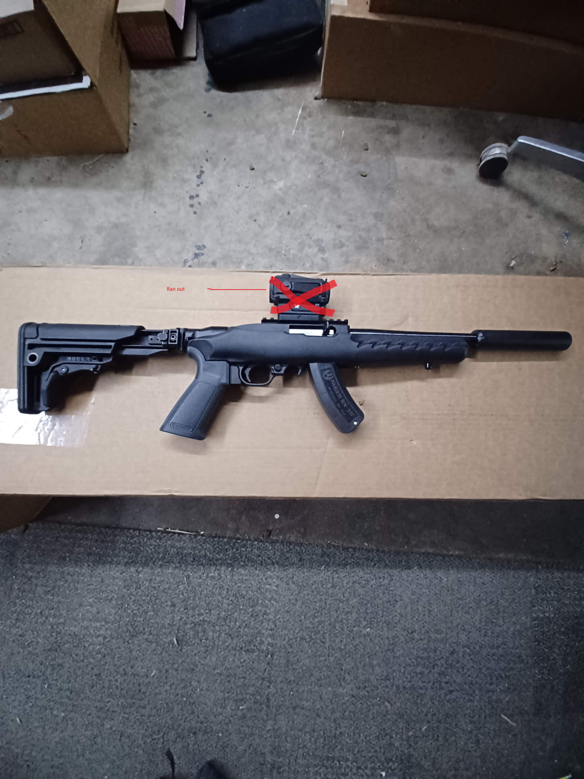 Ruger 10/22 SBR .22 Rifle with Sparrow 22 Suppressor