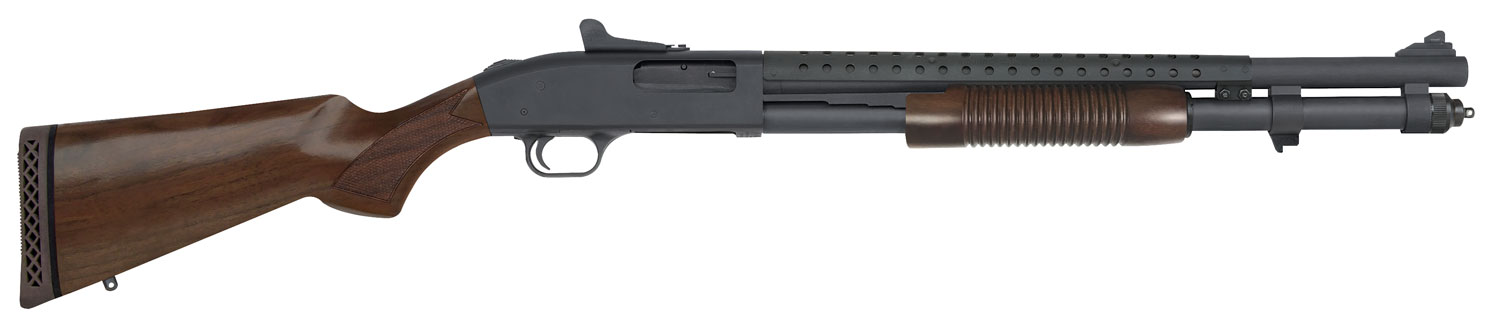 Mossberg 51665 590A1 Retrograde 12 Gauge 3" 8+1 20" Parkerized Heavy-Walled Barrel Black Rec with Ghost Ring Sight Walnut Stock Right Hand