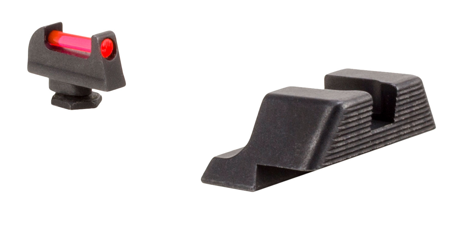 Trijicon 601023 Fiber Sights Red/Fiber Optic Front Sight-Black/Blank Rear Sight Glock 17/17L/19/22 Standard Frame