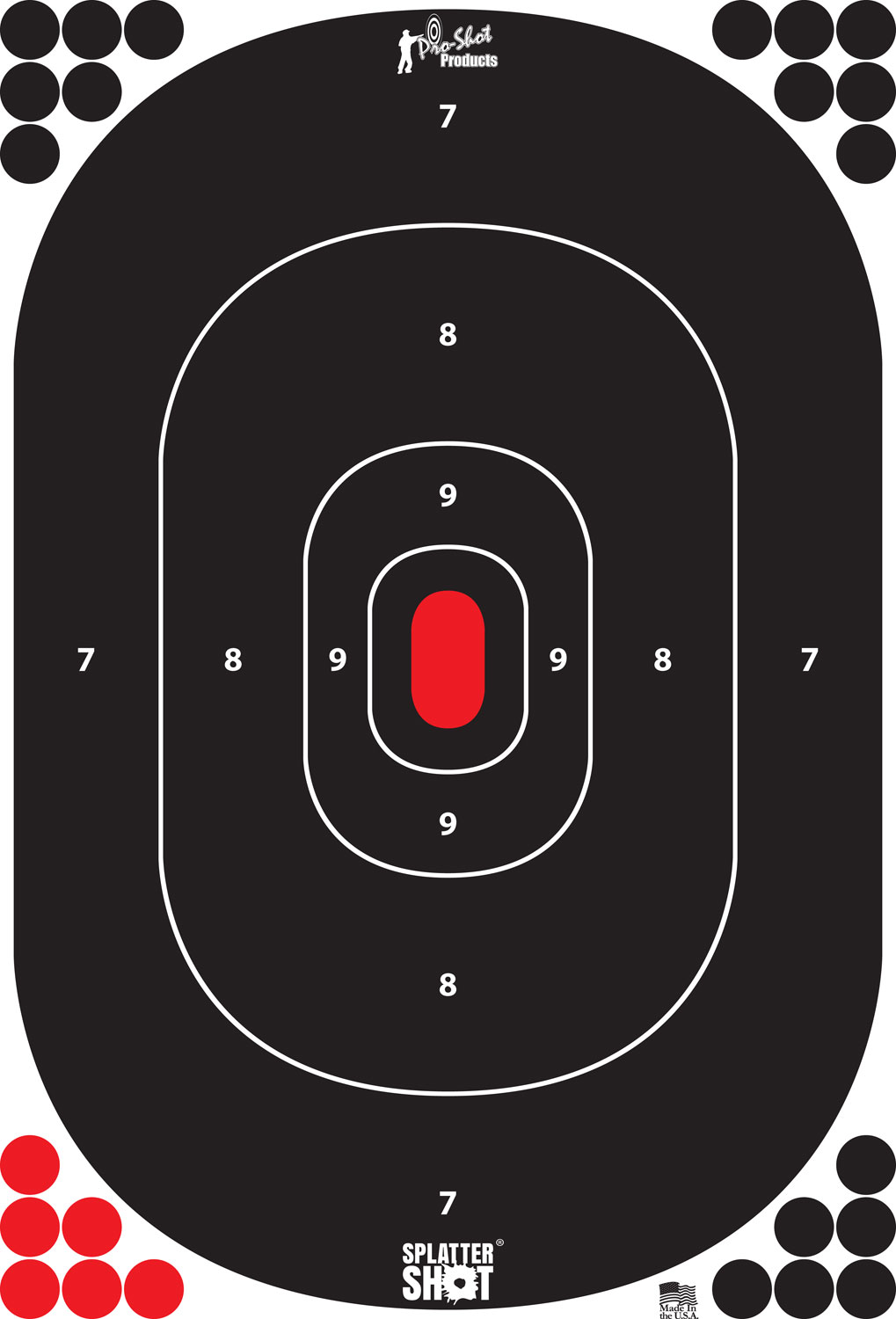 Pro-Shot SILHIN5PK SplatterShot Self-Adhesive Paper Black/Red 12"x17" Silhouette 5 Pack
