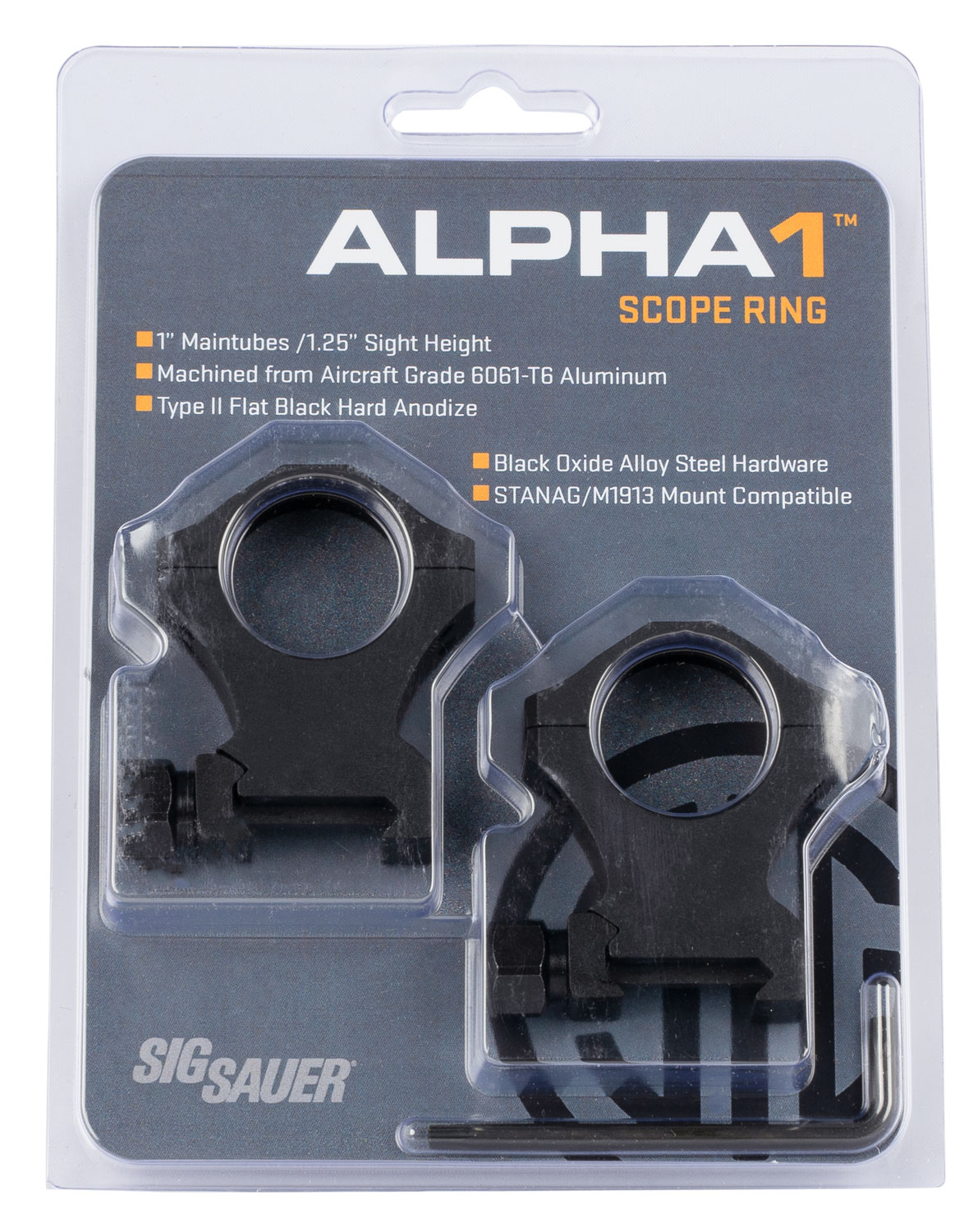Sig Sauer Alpha 1 Extra High Scope Rings