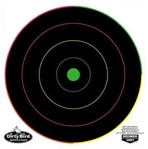 Birchwood Casey 35820 Dirty Bird  8" Bullseye Tagboard Hanging Pistol/Rifle Black/Green 20 Per Pkg