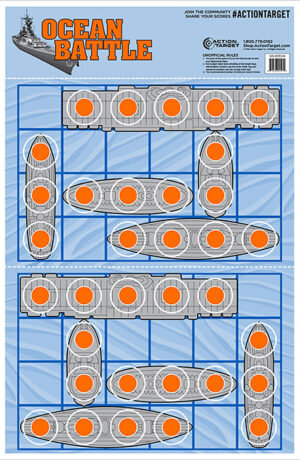 Action Target GSOCEAN100 Entertainment  Ships Paper Hanging 23" x 35" Blue/Red 100 Per Box