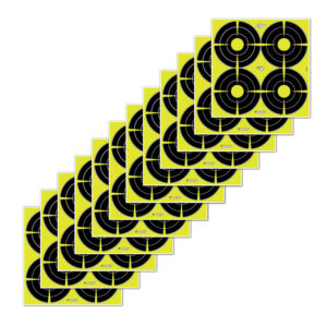 EZ-Aim 15218 Splash Reactive Target SPOT Paper Hanging 12" x 12" Black/Yellow 12 PK