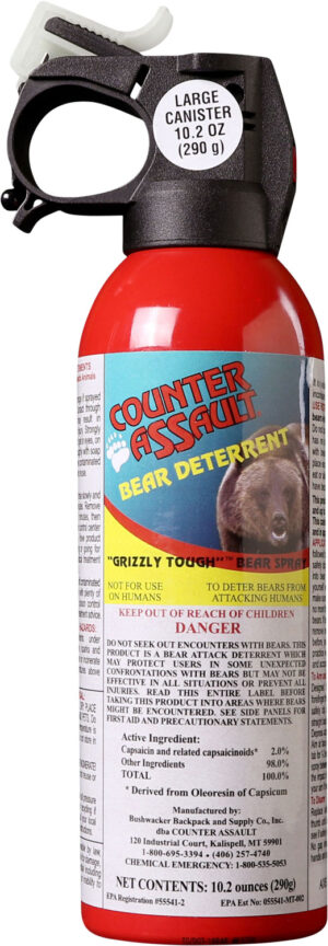 Counter Assault Bear Spray 32ft Range 10.20 oz
