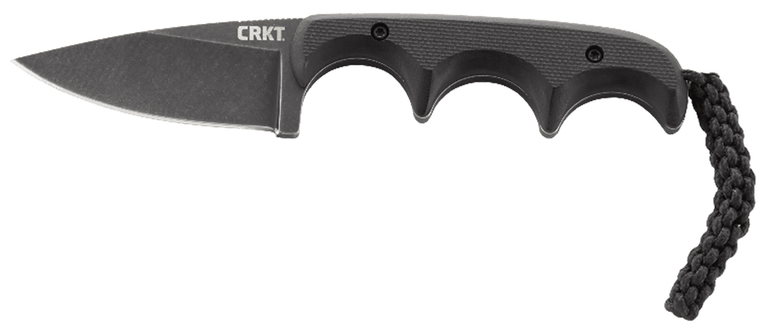 CRKT Minimalist Black Drop Point Neck Knife 2"