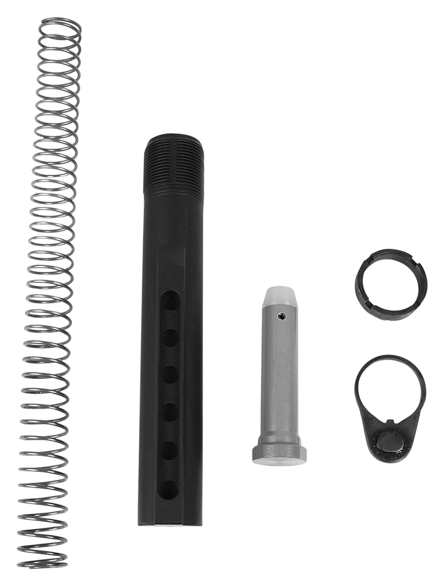 LBE Unlimited MILBUFKT Mil-Spec Buffer Tube Kit 6 Position AR-15 Black