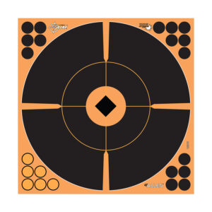 EZ-Aim 15376 Splash Reactive  Self-Adhesive Paper Black/Orange 12" Bullseye 5 Pack