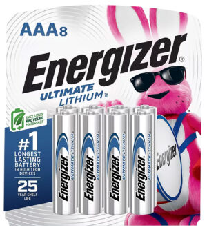 Energizer AAA Ultimate Lithium Batteries - 8 Pack
