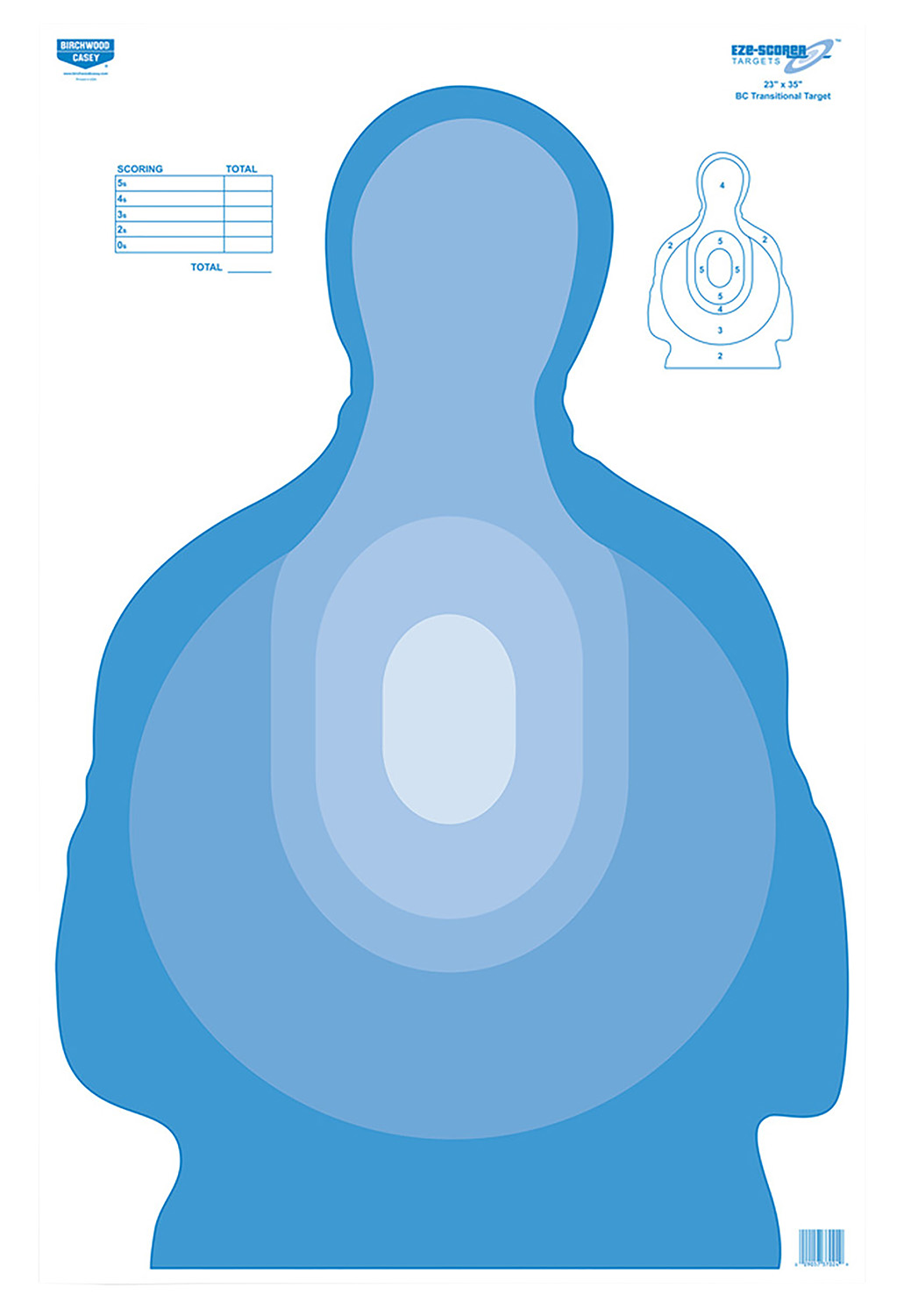 Birchwood Casey 37024 EZE-Scorer Silhouette Paper Target 23" x 35" 100 Per Pkg