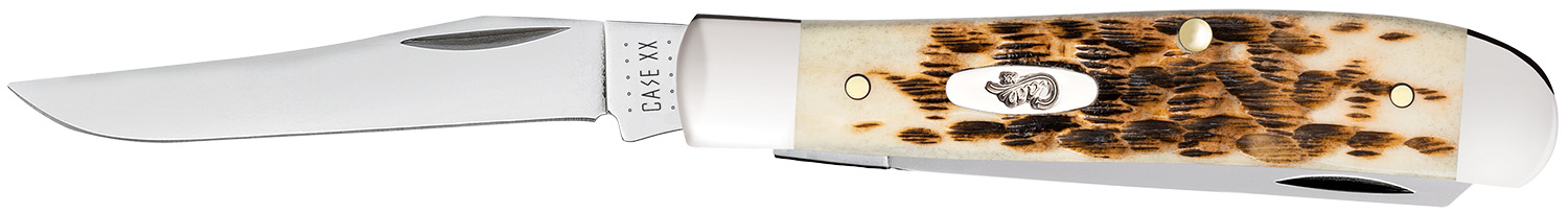 Case Mini Trapper Knife with Amber Bone Handle