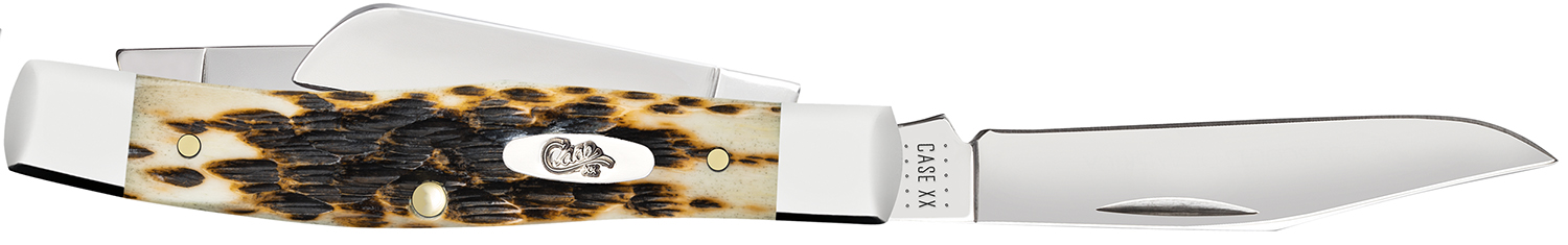 Case Medium Stockman Folding Knife with Amber Bone Handle