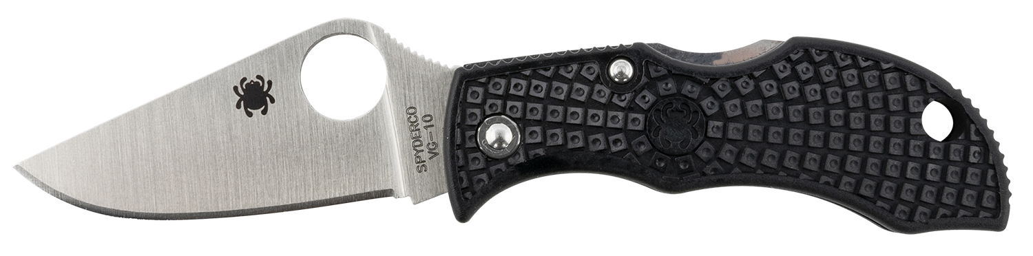 Spyderco Manbug Folding Knife - VG-10 SS Blade, Black Handle
