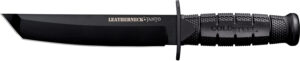 Cold Steel CS-39LSFCT Leatherneck  7" Fixed Plain Tanto Black Matte Powder Coat German D2 Steel Blade/Black Deep Checkered w/double Quillon Guard/ Griv-Ex Handle