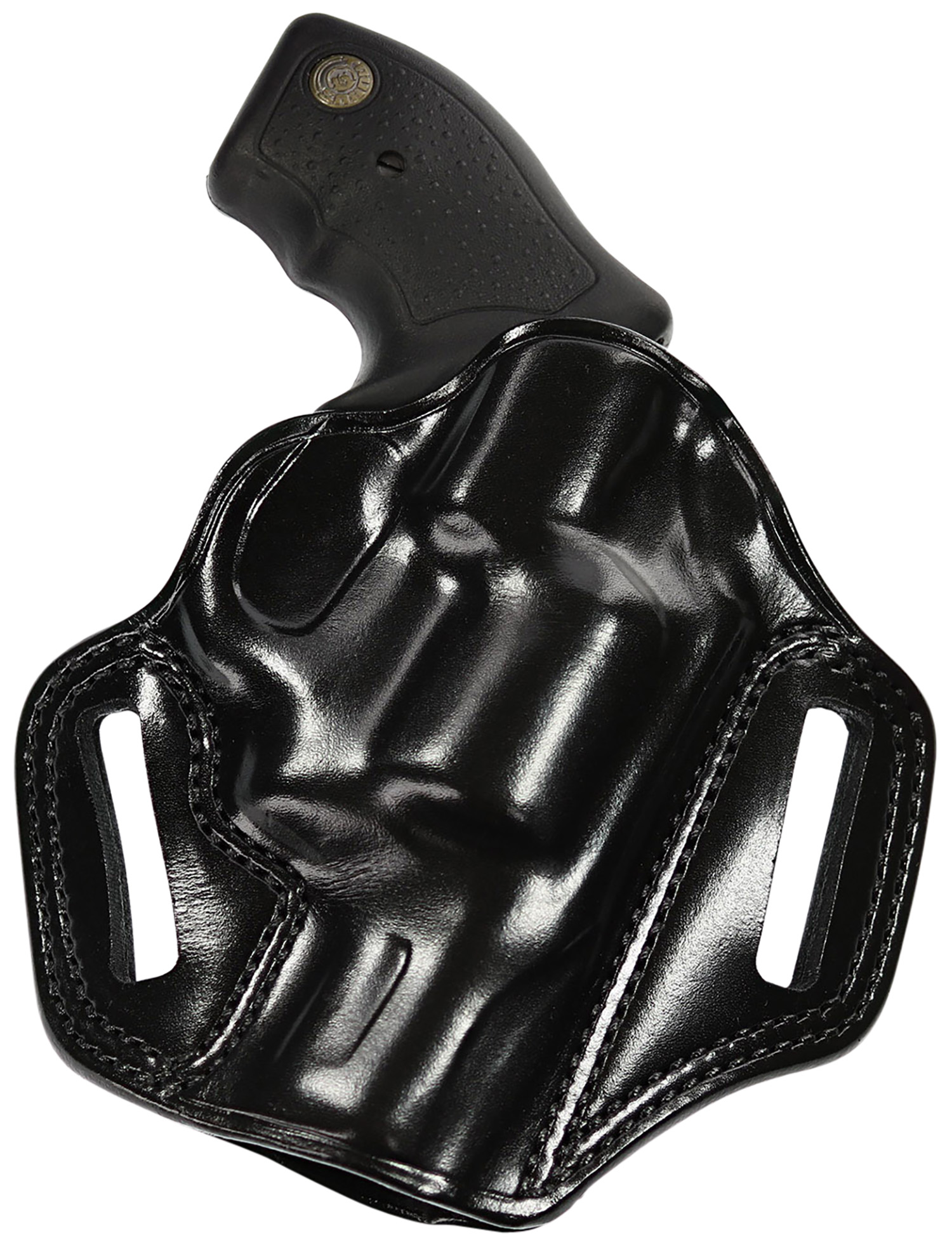Galco CM270B Combat Master OWB Black Leather Belt Slide Fits Browning Hi-Power/Springfield SA-35/Girsan MC P35/Match Right Hand