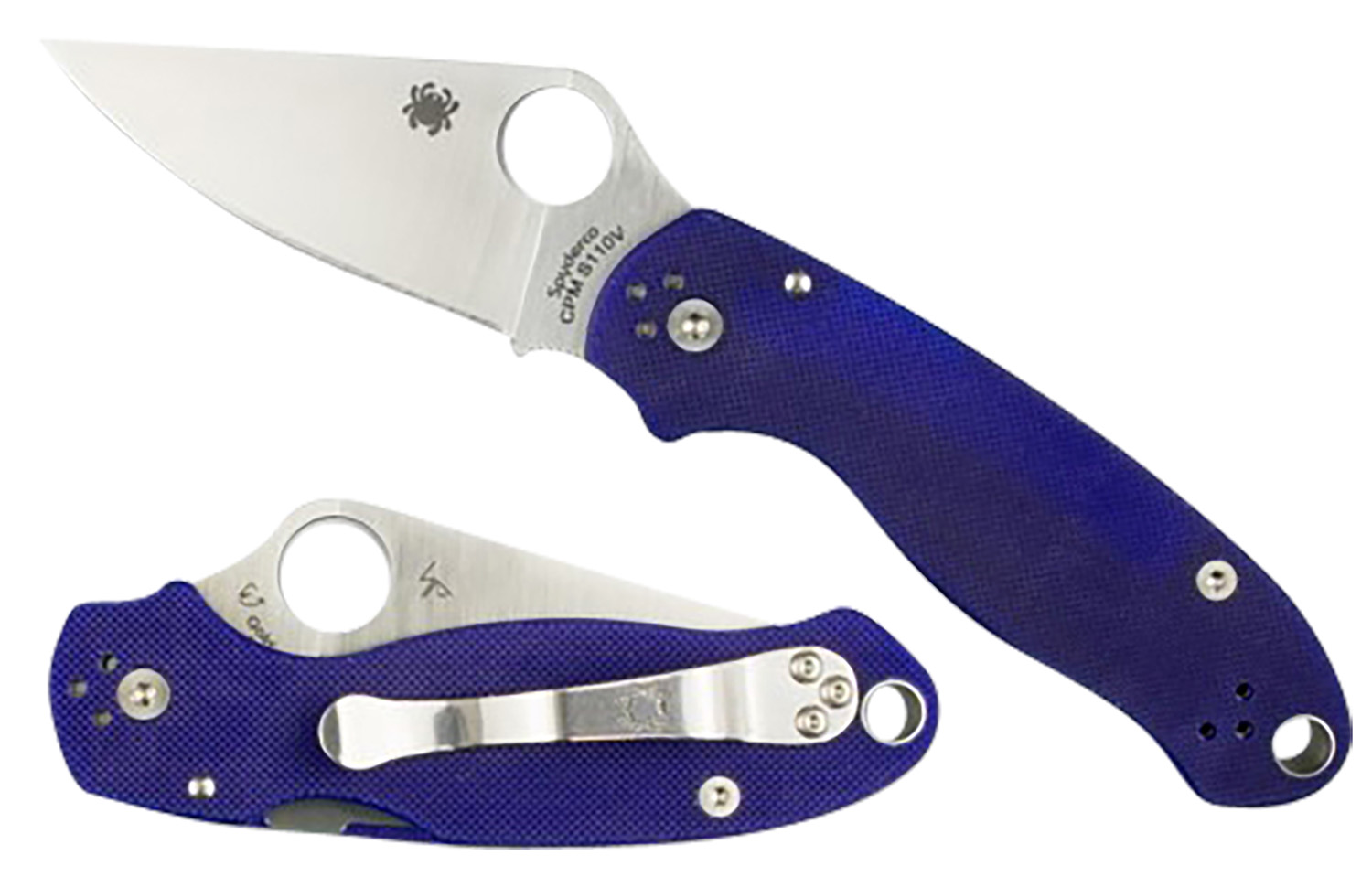 Spyderco Para 3 CPM S110V Folding Knife - Dark Blue