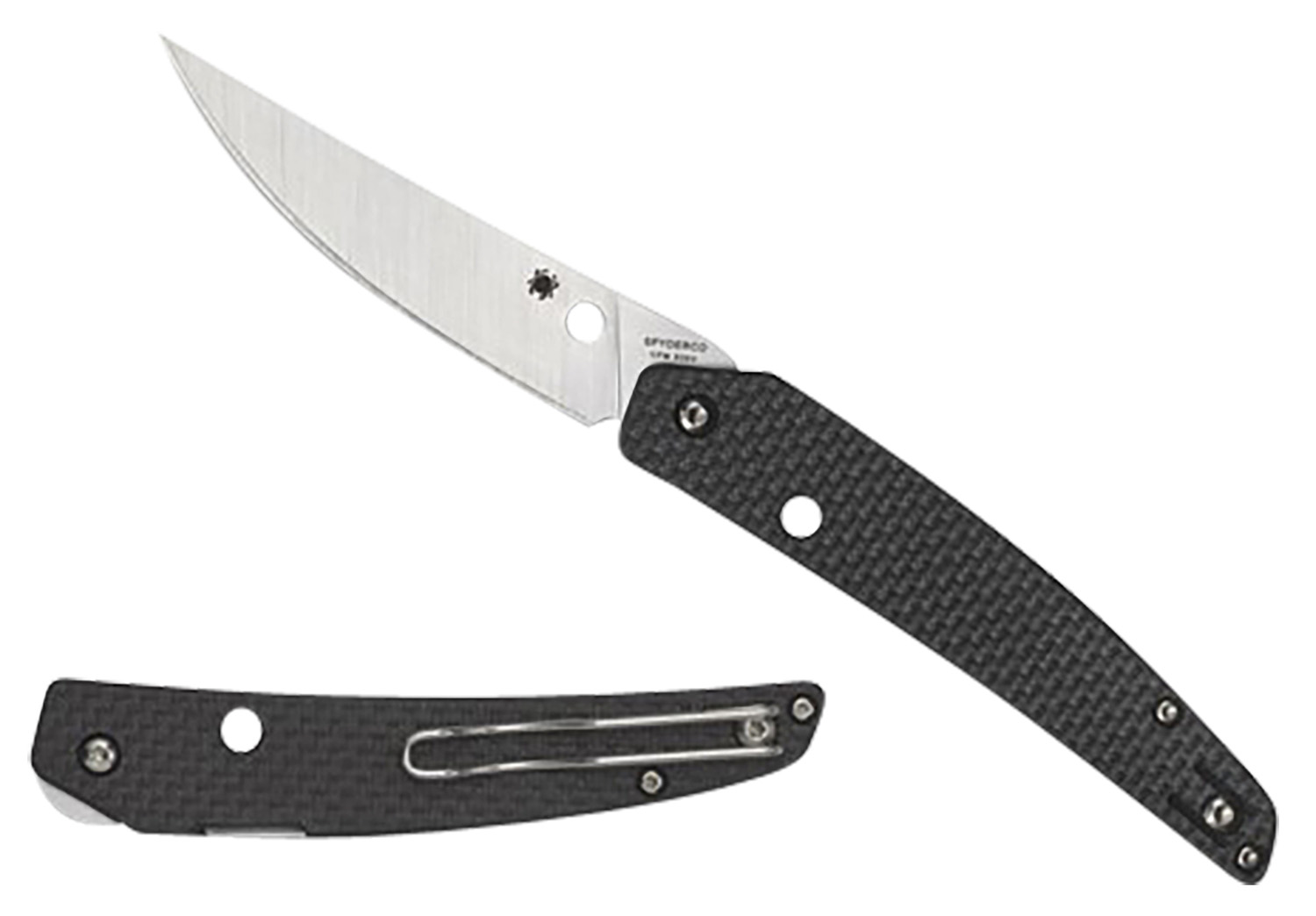 Spyderco Ikuchi 3.26" Folding Knife with Carbon Fiber Handle