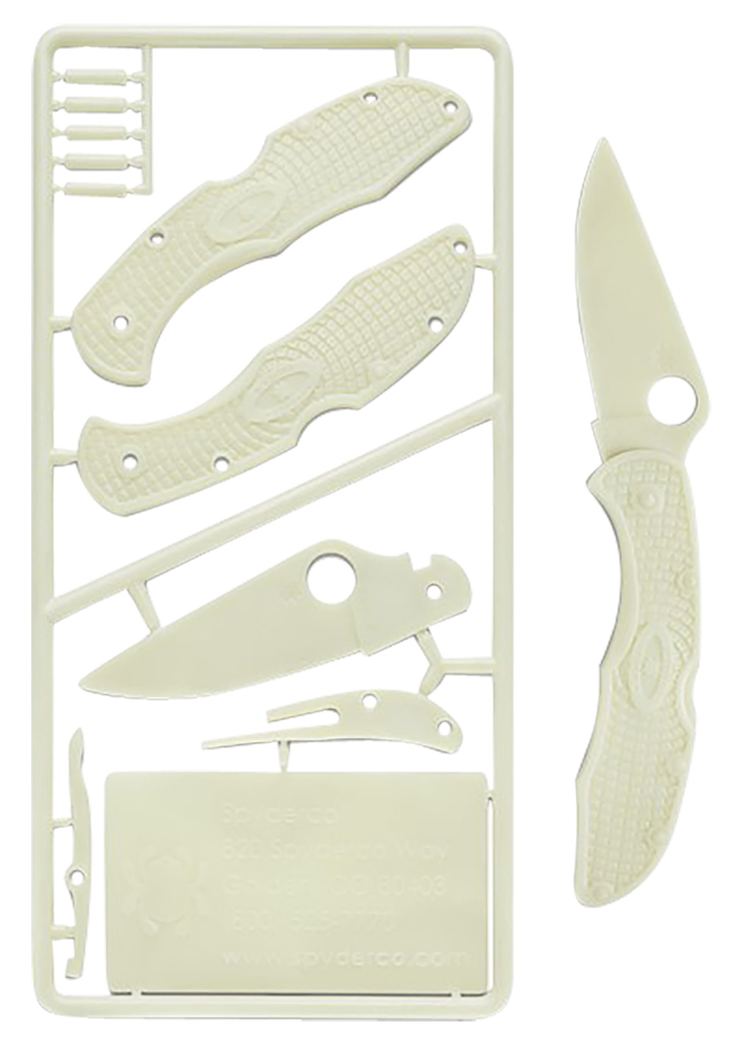 Spyderco Delica 4 Kids Plastic Knife Kit - Glow