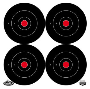 Birchwood Casey 35504 Dirty Bird  5.50" Bullseye Tagboard Hanging Black/White 12 PK