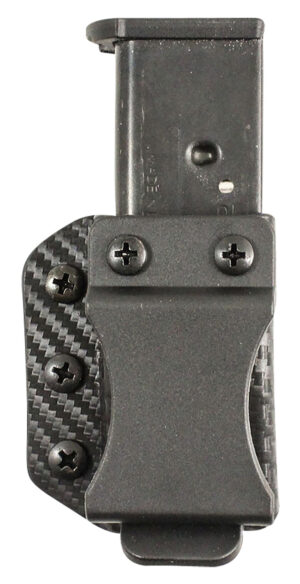 DeSantis Gunhide A100KJJJZ Persuader Mag Pouch  Double Stack IWB/OWB Black Kydex Belt Clip Ambidextrous