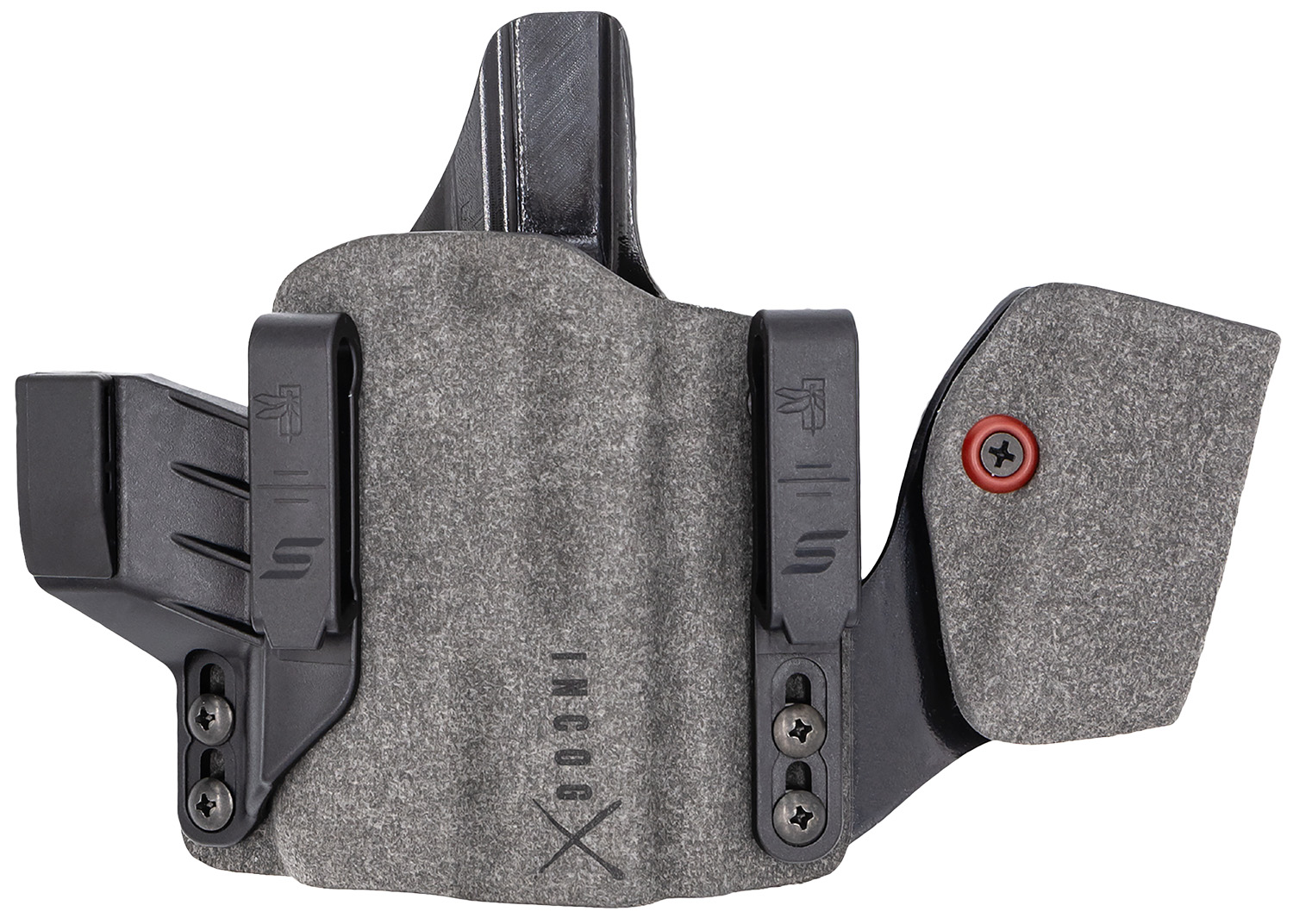 Safariland INCOG0835A0CX261MC Incog IWB Gray Cordura w/Mag Caddy, Fits Glock 17 Fits Glock 19, Belt Clip Mount, Right Hand
