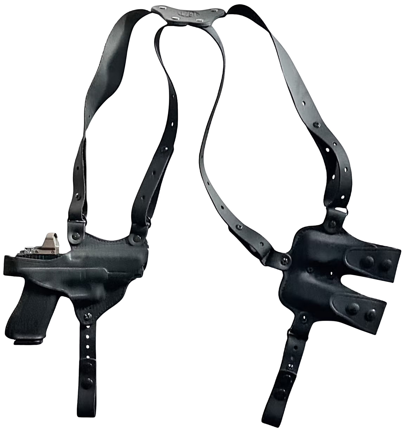 1791 Gunleather NSS2.1SBLHR Optic Ready Shoulder Horizontal Black Fits Glock 17 Right Hand