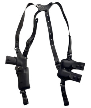 1791 Gunleather NSS2.4SBLVR  Optic Ready Shoulder Vertical Black Fits Sig P320 Right Hand