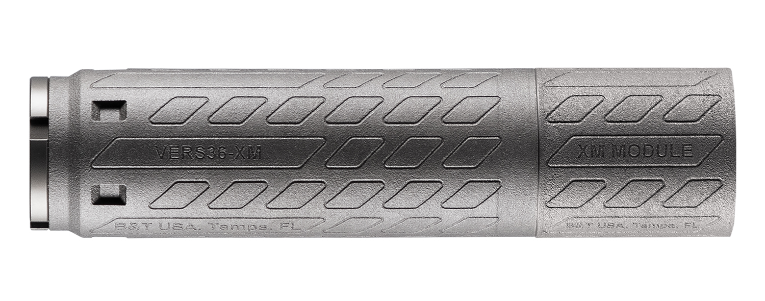 B&T VERS36 Ti Suppressor - 36 Caliber Gray Titanium