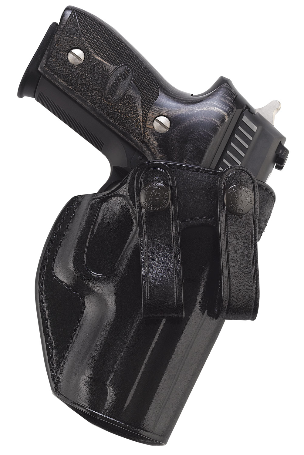 Galco SUM822B Summer Comfort IWB Black Leather Belt Loop Fits Sig P320 Compact Fits Beretta APX Fits Sig M18 Right Hand