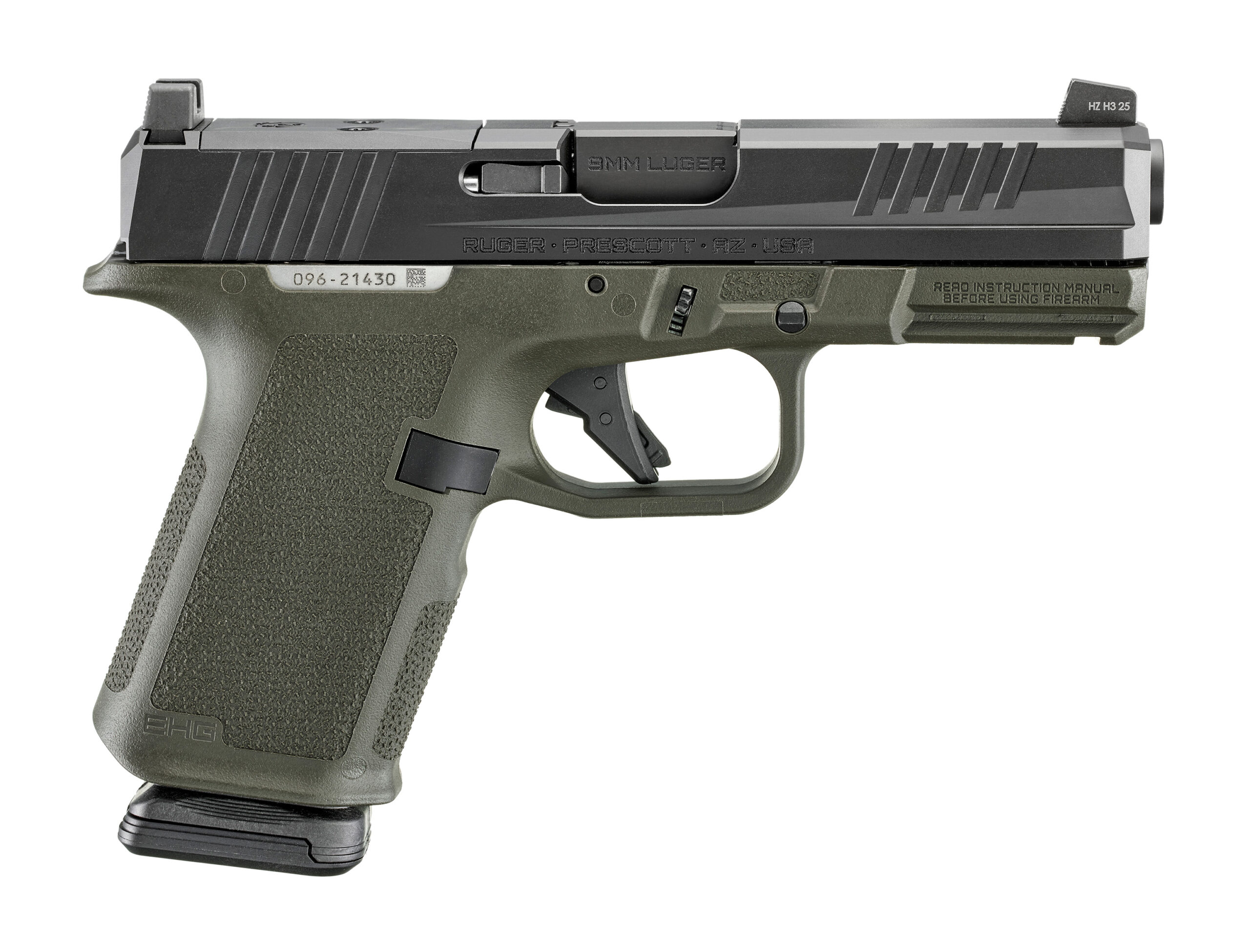 Ruger RXM 9mm Semi-Auto Handgun, OD Green, 15+1