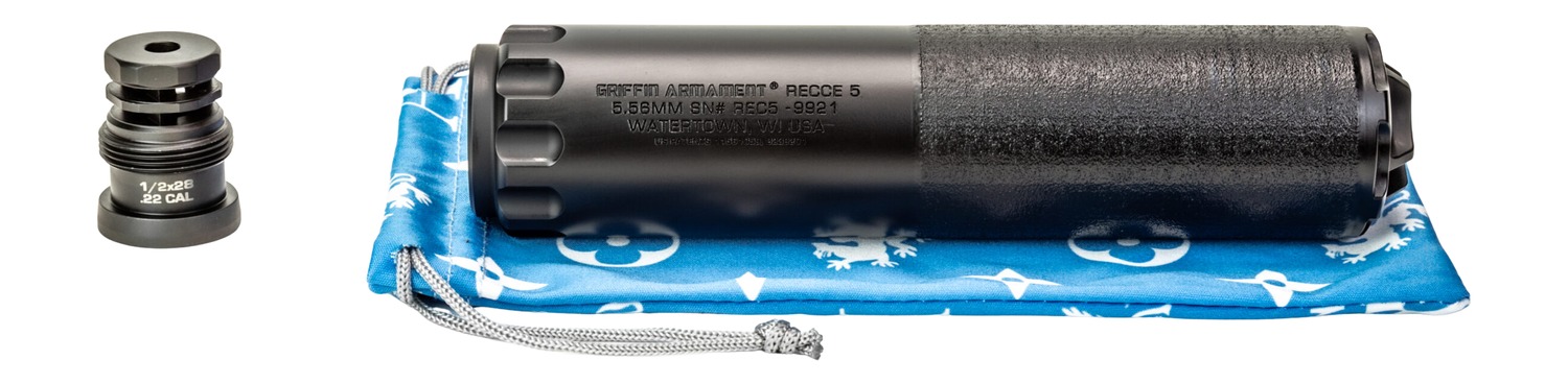 Griffin Armament Recce 5 Suppressor - .223/5.56 Black