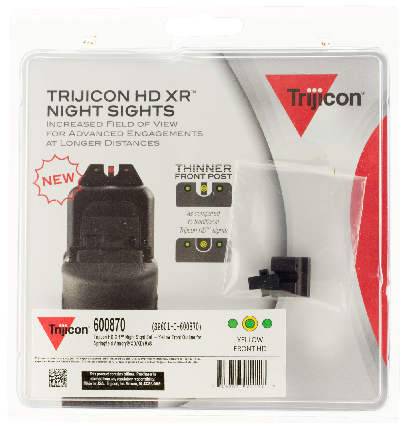 Trijicon HD XR Night Sights for Springfield Armory XD