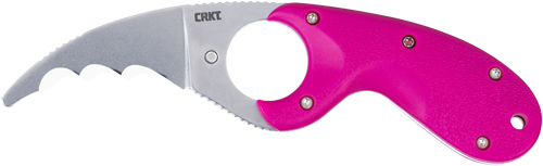 CRKT Bear Claw 2.39" Pink Knife with Veff Serrations
