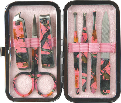 Rivers Edge Women's Pink Camo Manicure Set
