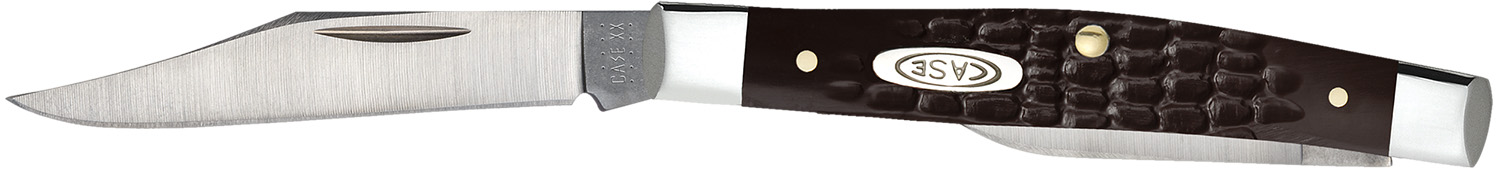 Case Small Pen Folding Knife with Jigged Brown Handle