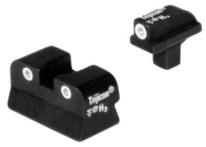 Trijicon 600138 Bright & Tough Night Sights  Green/Tritium White Outline Front Sight-Green/Tritium White Outline Rear Sight Colt 1911 0.125 Tang