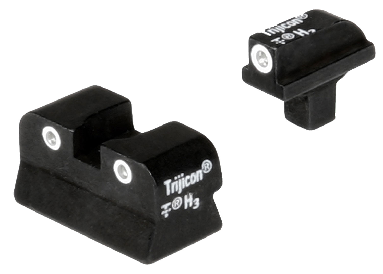 Trijicon 600138 Bright & Tough Night Sights Green/Tritium White Outline Front Sight-Green/Tritium White Outline Rear Sight Colt 1911 0.125 Tang