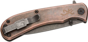 Browning Rivet Folding Knife - 3" Blade Copper Handle