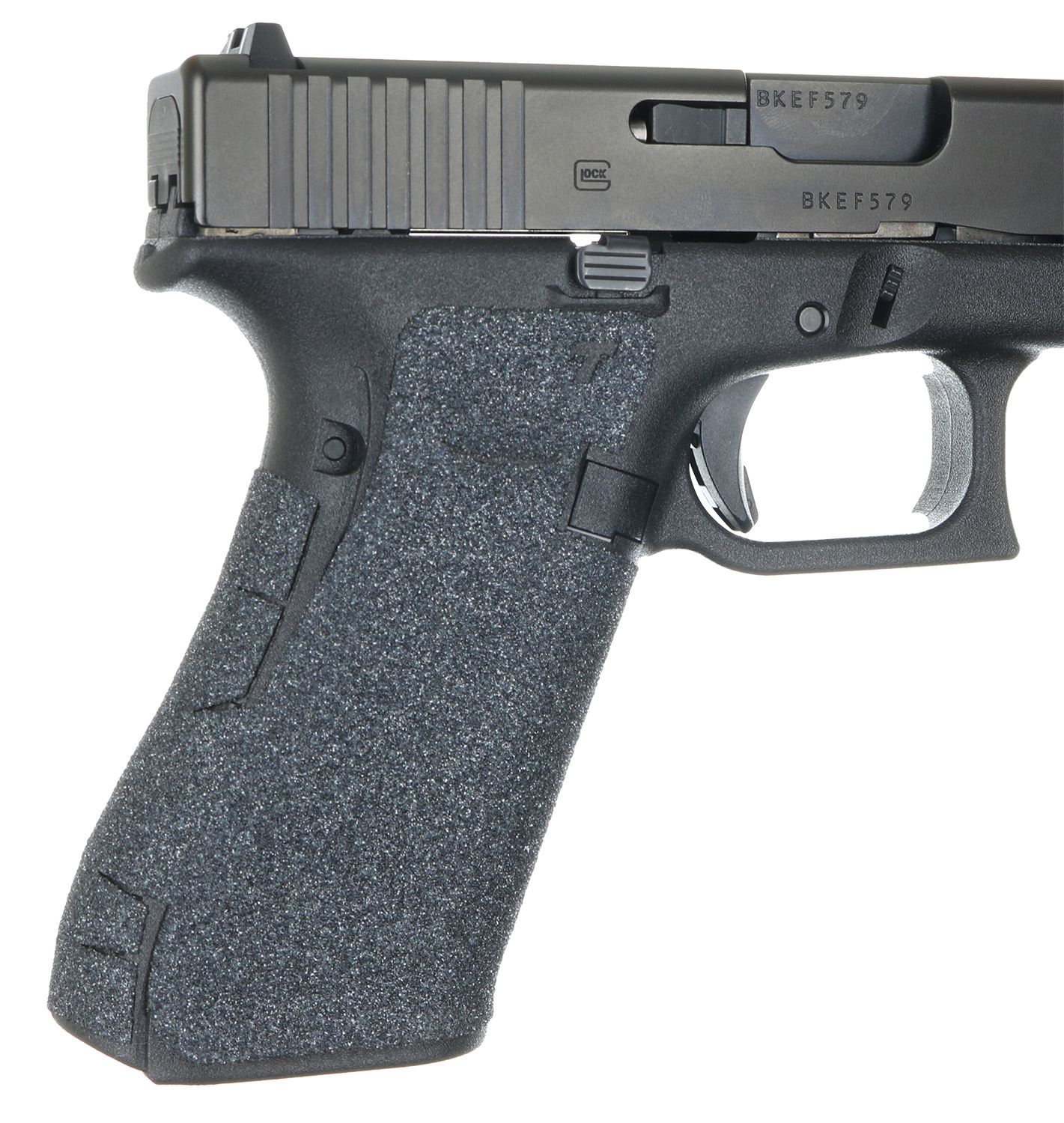 Talon Grips 379G Adhesive Grip Compatible w/Glock 17/19x/22/24/31/34/35/37/45/47 Gen5 w/No Backstrap, Black Textured Granulate