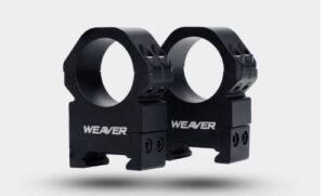 Weaver 1" Tube Medium Precision Mounts - Black Aluminum