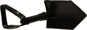 RED ROCK MILITARY TRI-FOLD - SHOVEL W/ CASE 23" OPEN BLACK