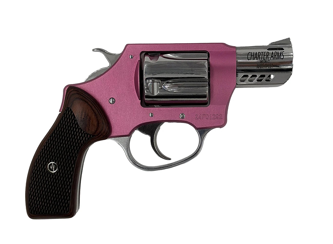 Charter Arms Coyote .380 ACP Pink/Silver Revolver 2"