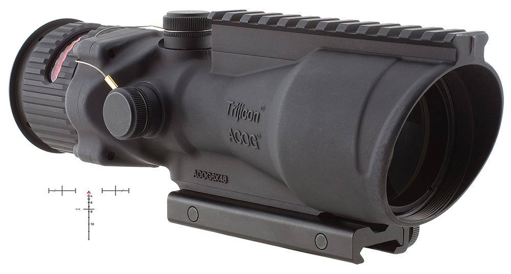 Trijicon ACOG 6x48mm Scope with Illuminated Red Chevron Reticle