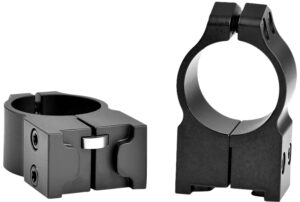 Warne Maxima Ruger M77 High Scope Rings - Black Steel