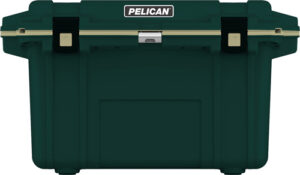 Pelican 70 Quart Elite Cooler - Hunter Green/Tan