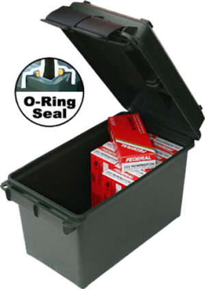 MTM Case-Gard AC50C11 Ammo Can  50Cal Rifle Forest Green Polypropylene