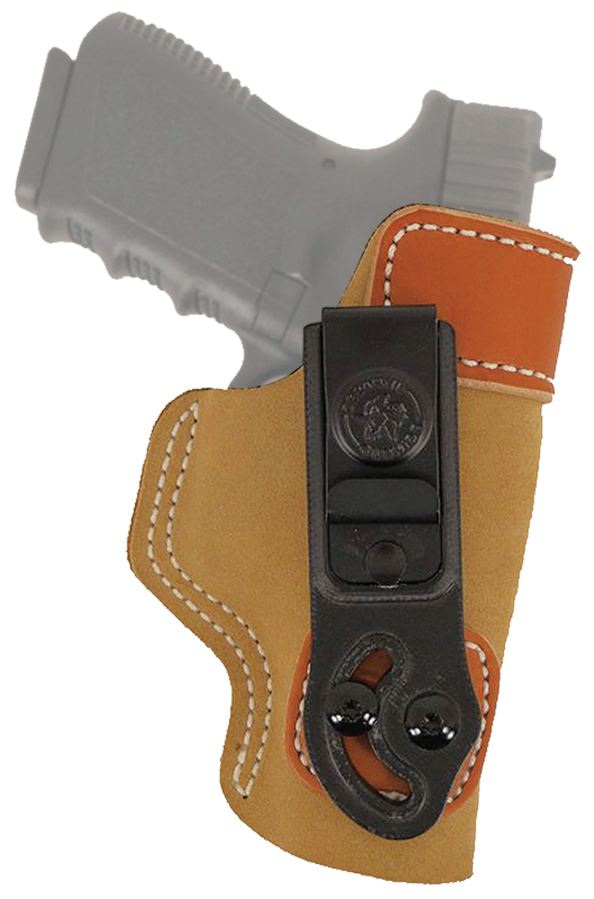 DeSantis Gunhide 106NAD6Z0 Sof-Tuck IWB Tan Leather/Suede Belt Clip Fits Glock 43 Right Hand