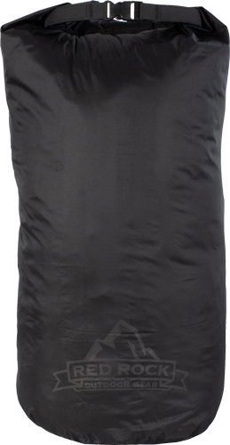 Red Rock 25L Waterproof Roll Top Dry Bag - Black